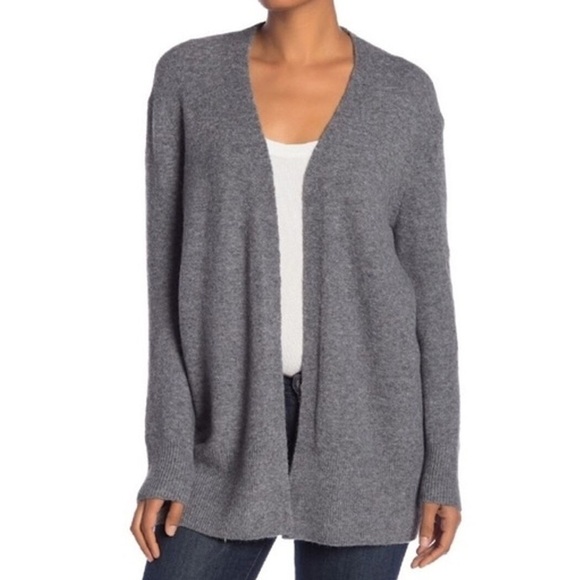 Madewell Sweaters - NWT Madewell Kent Coziest Yarn Open Cardigan Sweater Heather Evening Gray